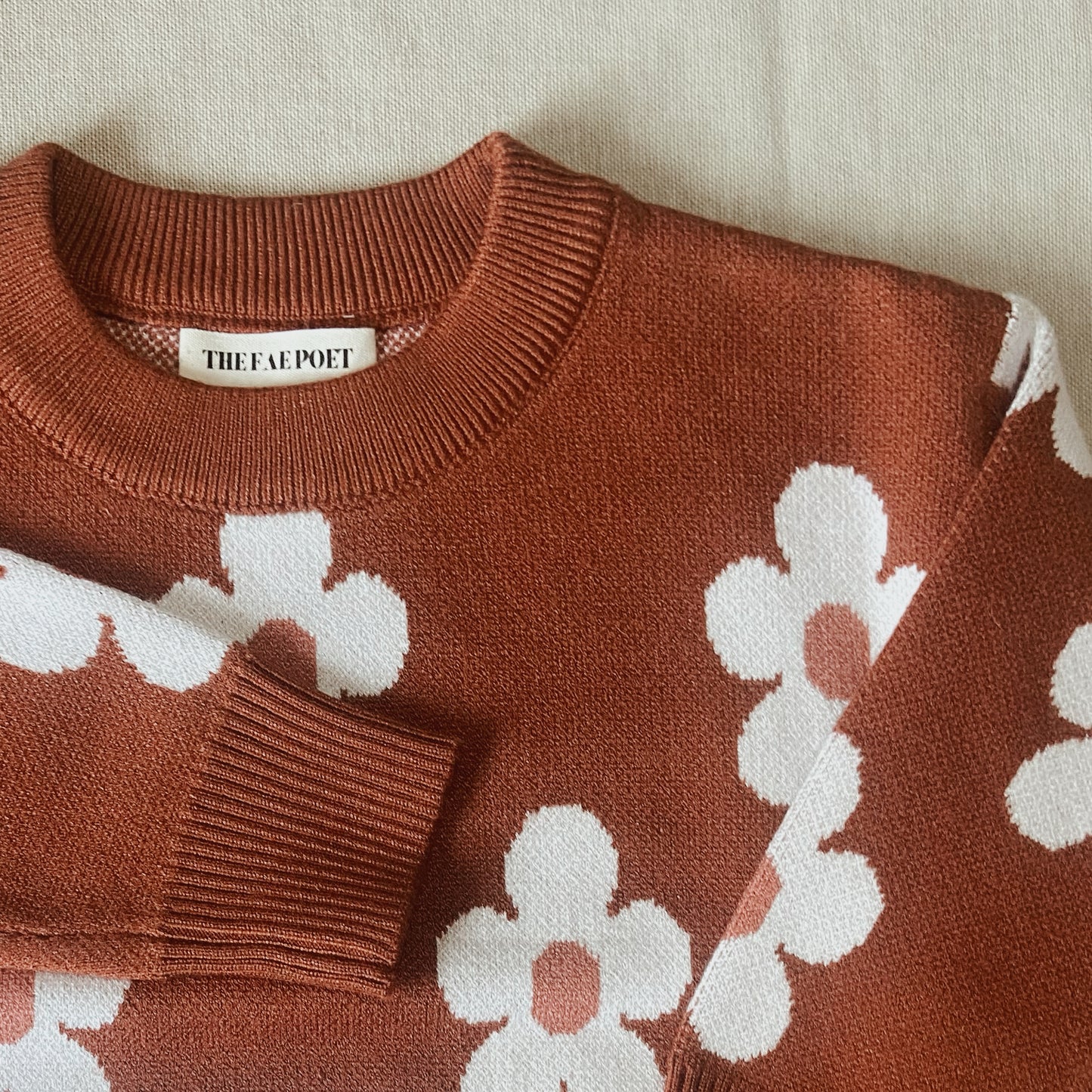 Brown flower jumper