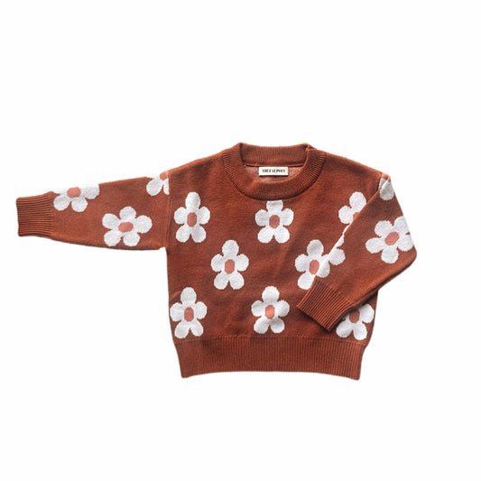 Brown flower jumper