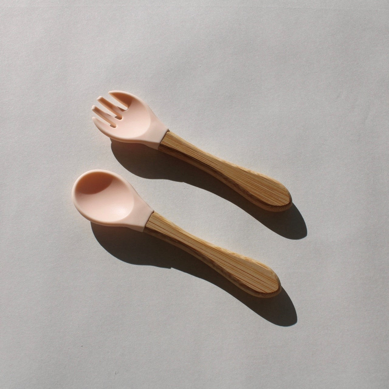 Wooden Silicone Spoon and Fork Set