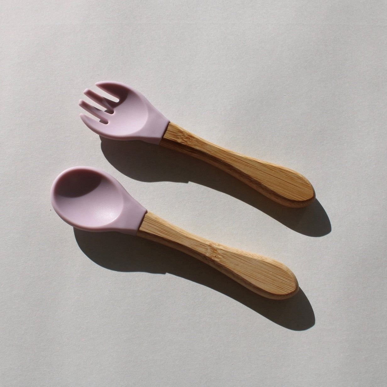 Wooden Silicone Spoon and Fork Set