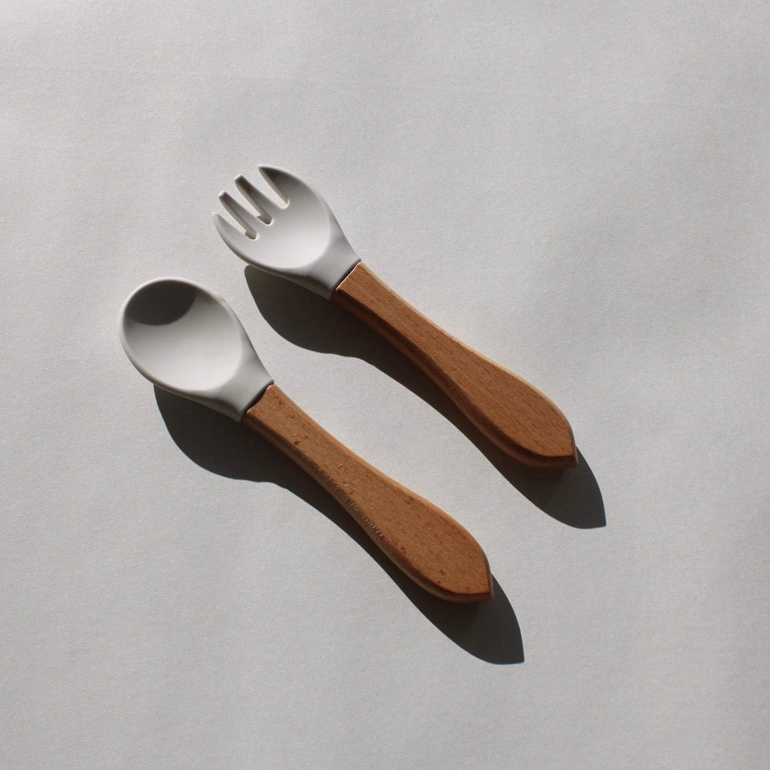 Wooden Silicone Spoon and Fork Set